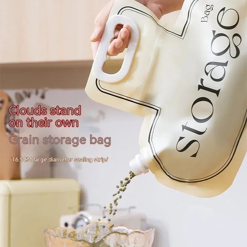 Grain Storage Bag Large Diameter Good Sealing Save Space Food Grade PE Material Rice Wheat Beans Household Kitchen Storage Tools Kitchen Gadgets - Bellarte Enchanté Grain Storage Bag Large Diameter Good Sealing Save Space Food Grade PE Material Rice Wheat Beans Household Kitchen Storage Tools Kitchen Gadgets